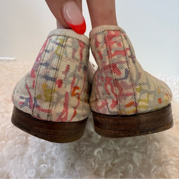 CHANEL Watercolor Plaid Canvas Logo Ballet Flats 38.5 - Picture 12 of 16